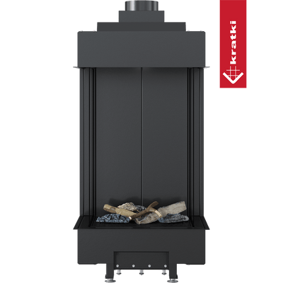 Gaskamin KRATKI LEO 45 / 68 dreiseitig Erdgas Ø 100/150 5,5 kW
