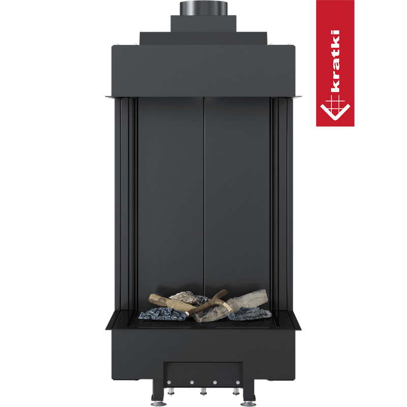 Gaskamin KRATKI LEO 45 / 68 dreiseitig Erdgas Ø 100/150 5,5 kW