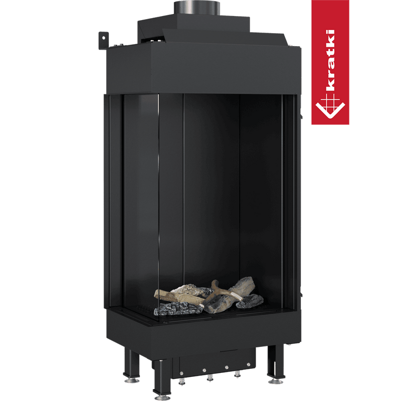 Gaskamin KRATKI LEO 45 / 68 links Propan Ø 100/150 3,8 kW