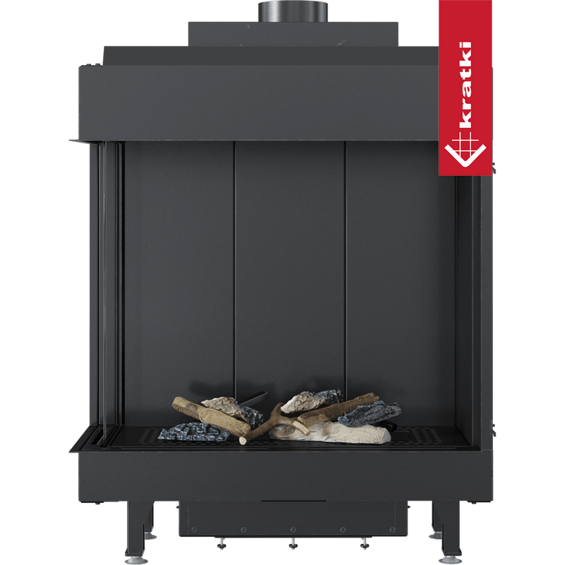 Gaskamin KRATKI LEO 76 / 62 links Erdgas Ø 100/150 8 kW