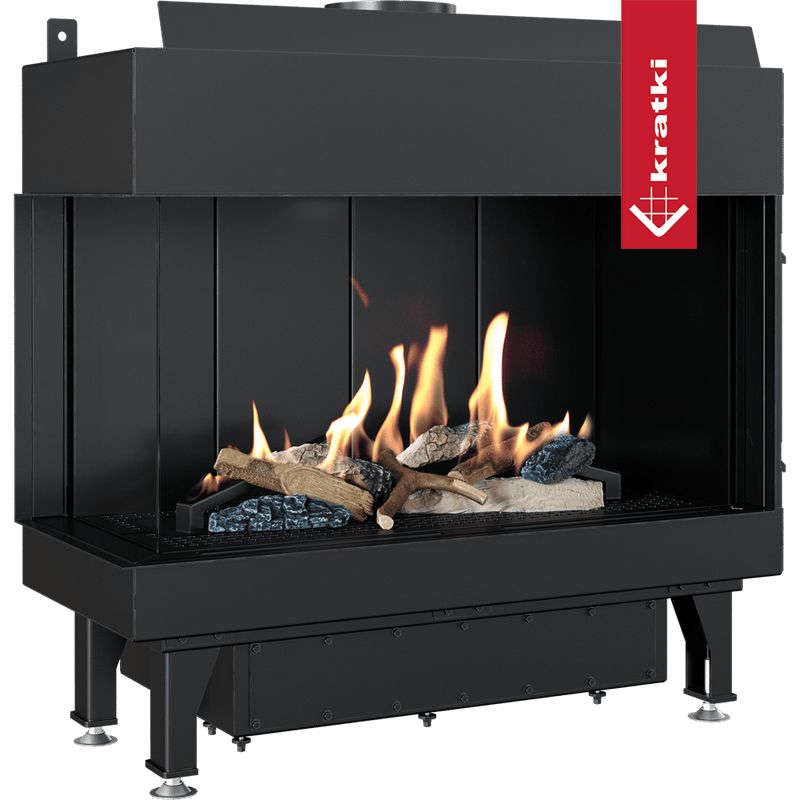 Gaskamin KRATKI LEO 70 links Erdgas Ø 100/150 6,8 kW