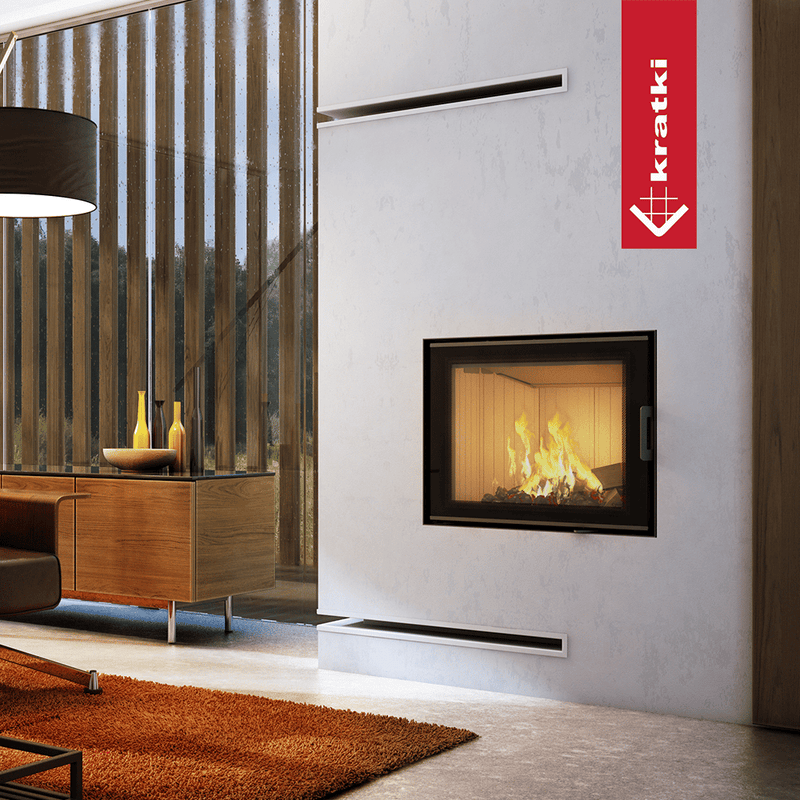 Kamineinsatz aus Stahl KRATKI NADIA 10 kW Ø 200