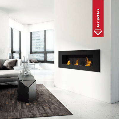 Wandkamin Bioethanol DELTA 3 TÜV schwarz