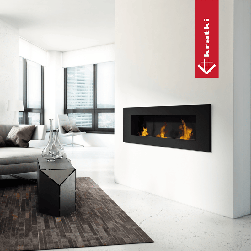 Wandkamin Bioethanol DELTA 3 TÜV schwarz