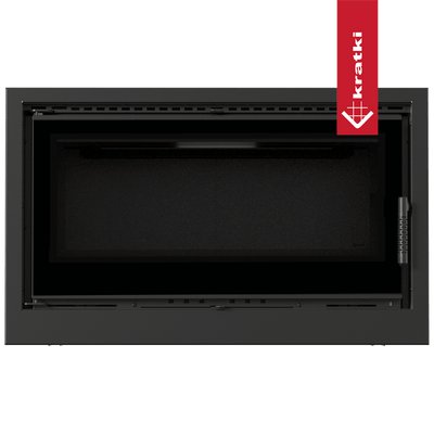 Kamin-Kassette KRATKI ARKE 95 14 kW Ø 200 schwarz Verkleidung
