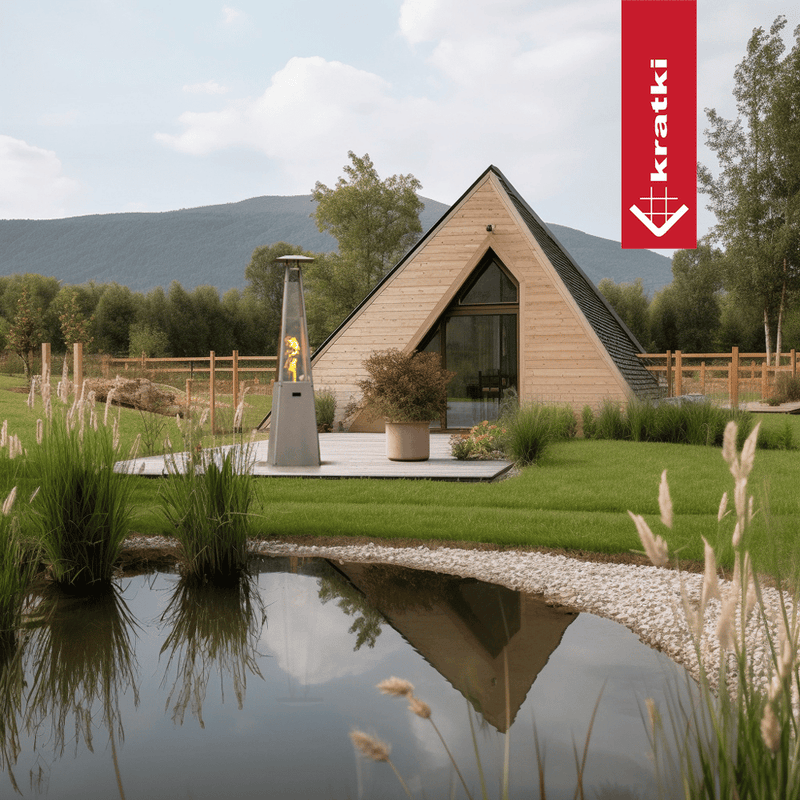 Gasheizstrahler Umbrella Stahl weiß 12kW Set