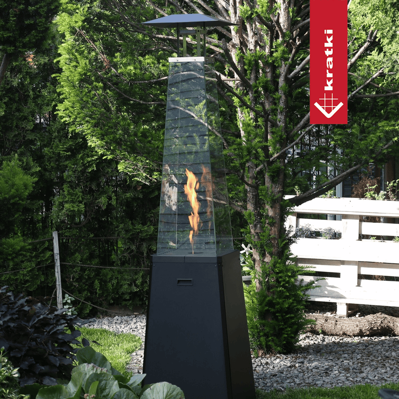 Gasheizstrahler Umbrella BS Stahl schwarz 12kW Set