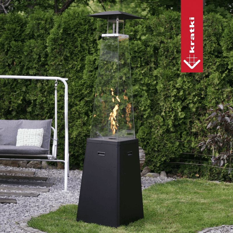 Gasheizstrahler Umbrella BS Stahl schwarz 12kW Set