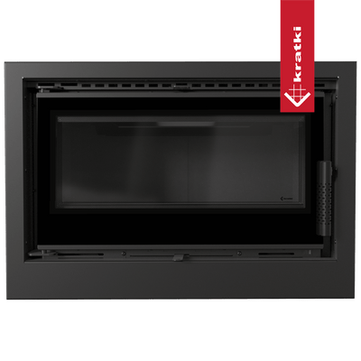 Kamin-Kassette KRATKI ARKE 70 8 kW Ø 150 schwarz Verkleidung