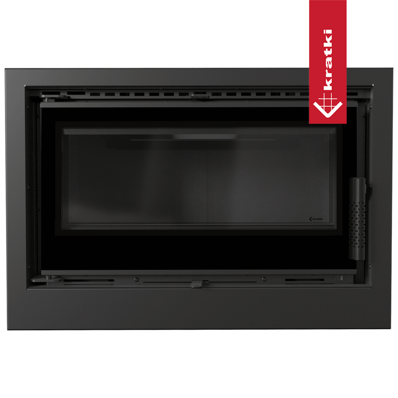 Kamin-Kassette KRATKI ARKE 70 8 kW Ø 150 schwarz Verkleidung