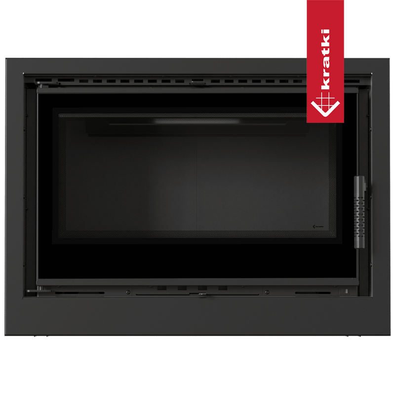 Kamin-Kassette KRATKI ARKE 80 12 kW Ø 200 schwarz Verkleidung
