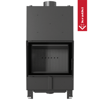 Wasserführender Kamineinsatz KRATKI LUCY 12 kW Ø 200 Doppelverglasung schwarz Verkleidung