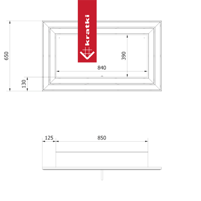 Wandkamin Bioethanol JULIET 1800 TÜV mit Verglasung
