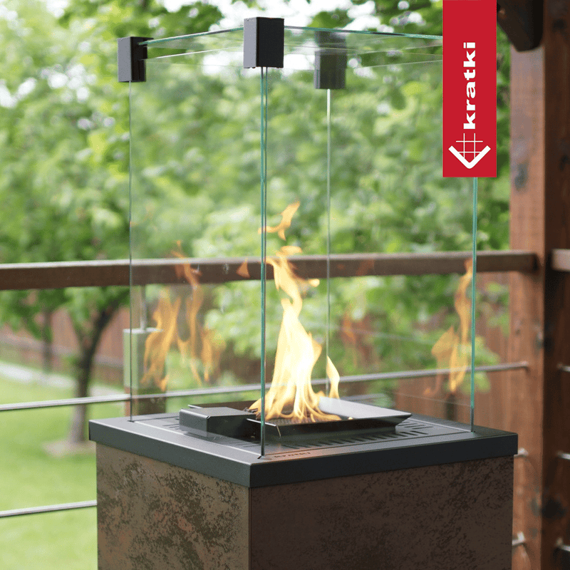 Terrassenheizer Patio Quarzsinter Oxide Nero manuelle Steuerung 8,2kW