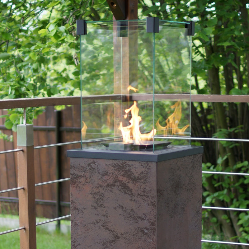 Terrassenheizer Patio Mini Quarzsinter Oxide Nero automatische Steuerung 8,2kW