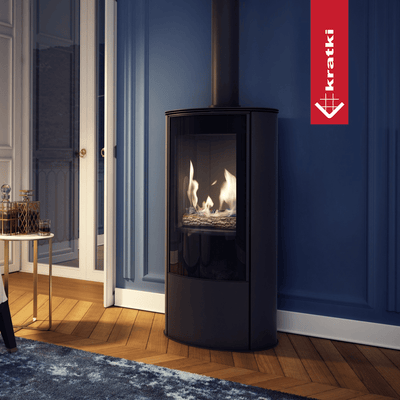 Kaminofen mit Erdgas-Betrieb AB ENYO Ø 100/150 4,9 kW