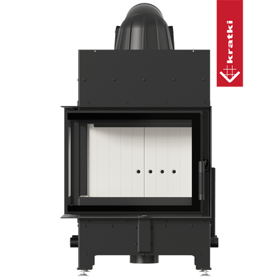 Kamineinsatz aus Stahl KRATKI FLOKI S links 8 kW Ø 160