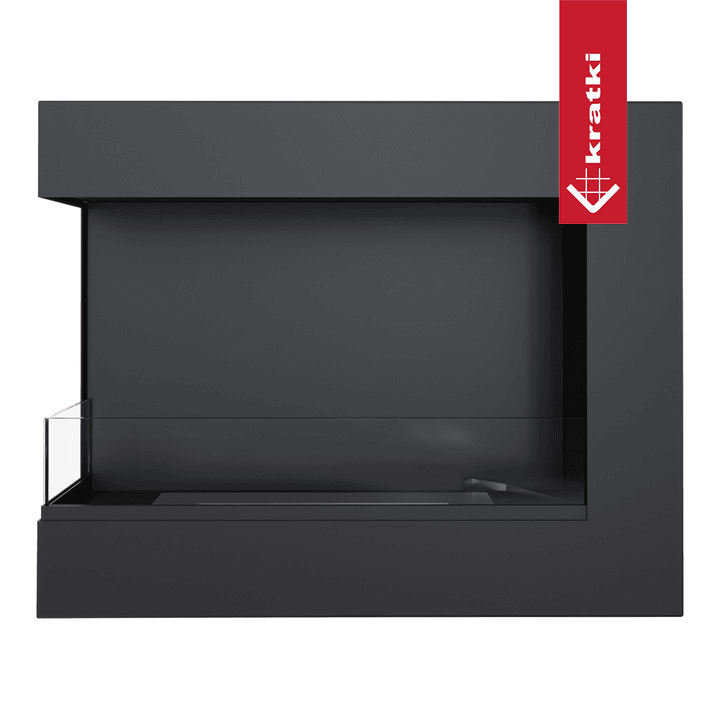 Wandkamin Bioethanol DELTA 60 TÜV links Deko Steine Set