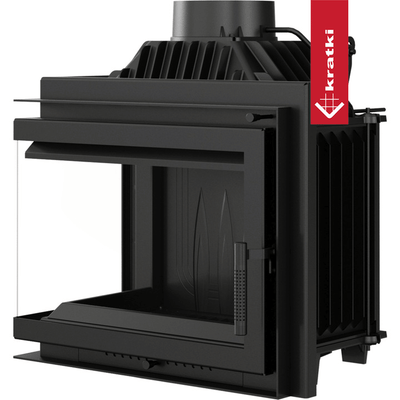 Kamineinsatz Gusseisen KRATKI SIMPLE links 8 kW Ø 200 Set 2