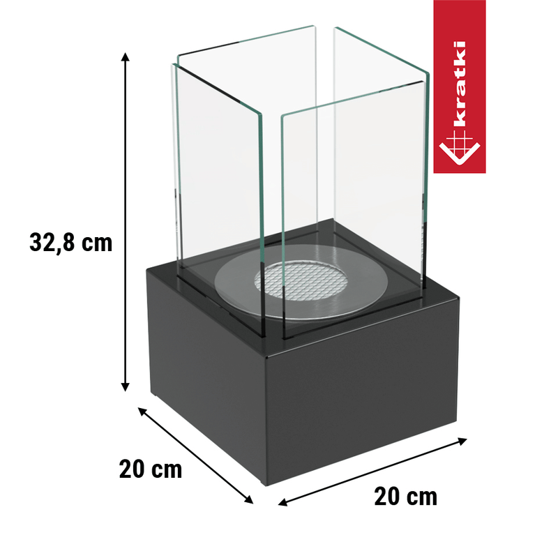 Tischkamin Bioethanol TANGO1  Deko Steine set